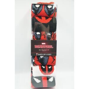 Marvel Mens Deadpool 7 Days of Cozy Crew Socks (Mens Shoe Size: 6 - 12)